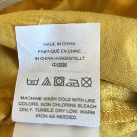 Madewell Mustard Eyelet Frilled Strap Scalloped Hem Jumpsuit Size 16 - Picture 15 of 15